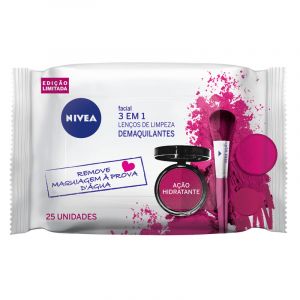 FACIAL LENÇO DE LIMPEZA ROSA 3EM1 25UND