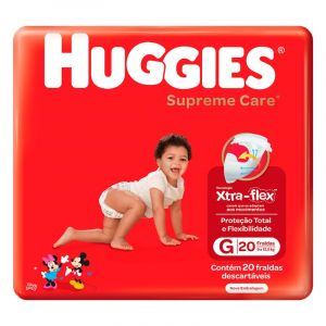 FRALDA HUGGIES SUPREME JUMBO G C/20