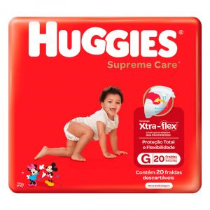FRALDA HUGGIES SUPREME JUMBO G C/20