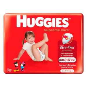 FRALDA HUGGIES SUPREME JUMBO XXG C/16