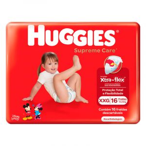 FRALDA HUGGIES SUPREME JUMBO XXG C/16