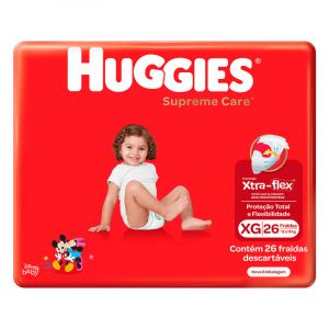 FRALDA HUGGIES SUPREME MEGA XG C/26