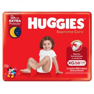 FRALDA HUGGIES SUPREME HIPER XG C/58