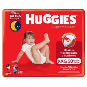 FRALDA HUGGIES SUPREME HIPER XXG C/58