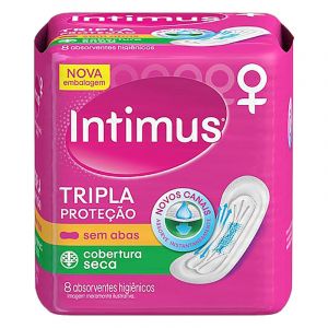 ABSORVENTE INTIMUS EXTERNO SECO SEM ABAS C/8