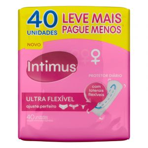 PROTETOR DIARO INTIMUS SEM ABAS ULTRA FLEXIVEL LEVE MAIS PAGUE MENOS C/40