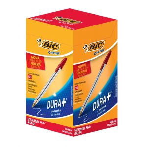CANETA CRISTAL VERMELHA DISPLAY C/50