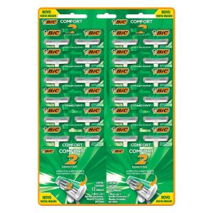 APARELHO DE BARBEAR  COMFORT 2 VERDE CARTELA C/24