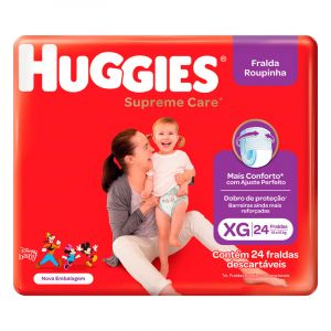 FRALDA HUGGIES SUPREME ROUPINHA MEGA XG C/24