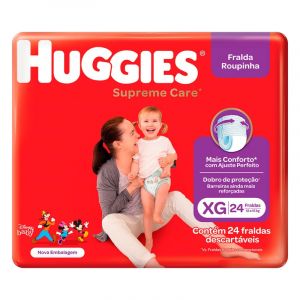 FRALDA HUGGIES SUPREME ROUPINHA MEGA XG C/24