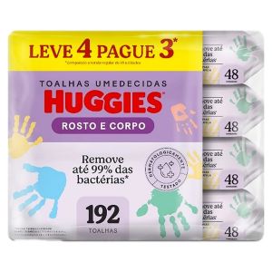 TOALHA UMEDECIDA HUGGIES ONE+DONE 4X48 L+P-