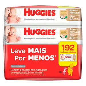 TOALHA UMEDECIDA HUGGIES SUPREME 4X48 L+P-