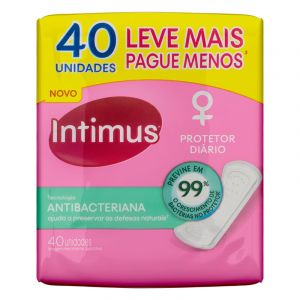 PROTETOR DIARO INTIMUS SEM ABAS ANTIBAC LEVE MAIS PAGUE MENOS C/40