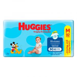 FRALDA HUGGIES TRIPLA HIPER M C/ 92