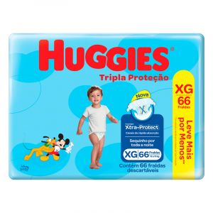 FRALDA HUGGIES TRIPLA HIPER XG C/ 66