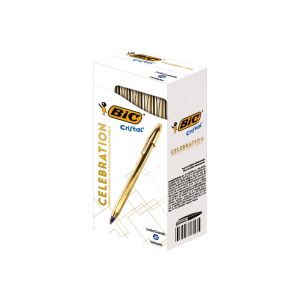 CANETA CRISTAL PODIUM GOLD DISPLAY C/25