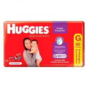 FRALDA HUGGIES SUPREME ROUPINHA HIPER G C/60