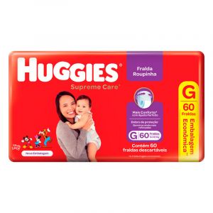 FRALDA HUGGIES SUPREME ROUPINHA HIPER G C/60