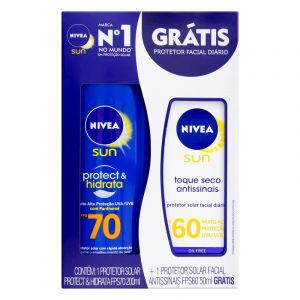 PROTETOR SOLAR FPS70 200ML GRATIS PROTETOR FACIAL ANTISSINAIS FPS60 50ML