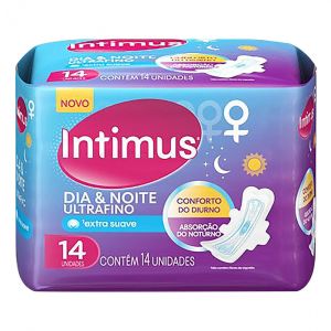 ABSORVENTE INTIMUS EXTERNO DIA E NOITE ULTRAFINO COM ABAS C/14