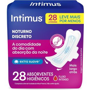 ABSORVENTE INTIMUS DIA NOITE COM ABAS C/28