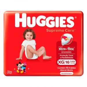 FRALDA HUGGIES SUPREME JUMBO XG C/16 XFL