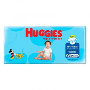 FRALDA HUGGIES TRIPLA MEGA G C/36