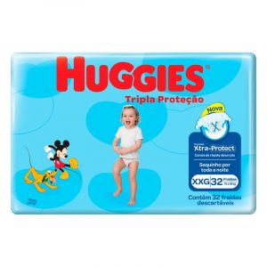 FRALDA HUGGIES TRIPLA MEGA XXG C/32