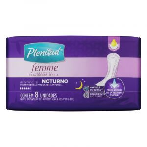 ABSORVENTE PLENITUD FEMME NOTURNO SEM ABAS C/8