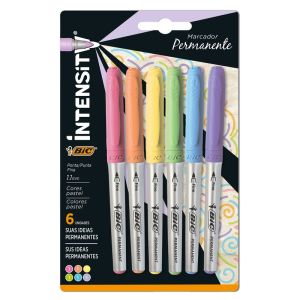 MARCADOR PERMANENTE CORES PASTEIS SM C/6
