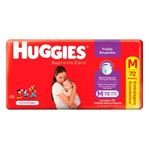 FRALDA HUGGIES SUPREME ROUPINHA HIPER M C/72