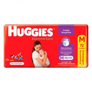 FRALDA HUGGIES SUPREME ROUPINHA HIPER M C/72
