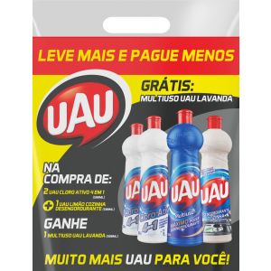 KIT 2 CLORO ATIVOS 4X1 + 1 DESENGORDURANTE LIMAO GRATIS 1 MULTIUSO LAVANDA