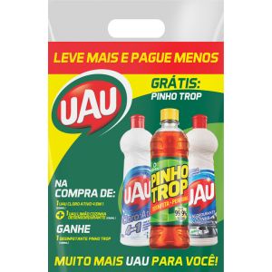 KIT 1 CLORO ATIVOS 4X1 + 1 DESENGORDURANTE LIMAO GRATIS 1 PINHO TROP 500ML