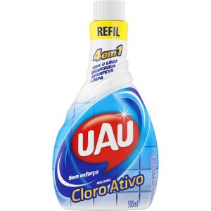 LIMPADOR MULTIUSO UAU CLORO ATIVO REFIL 500ML