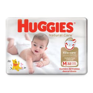 FRALDA HUGGIES NAT CARE MEGA M C/32