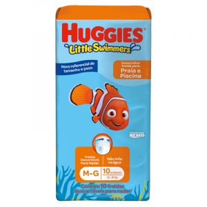 FRALDA HUGGIES SWIMMERS DORY M-G C/10