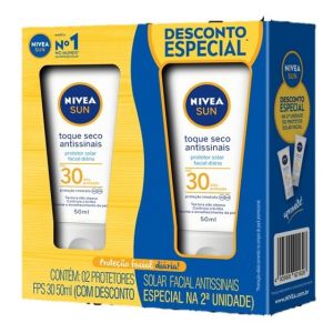 PROTETOR SOLAR FACIAL TOQUE SECO FPS30 50ML COM DESCONTO ESPECIAL NA 2ª UNIDADE