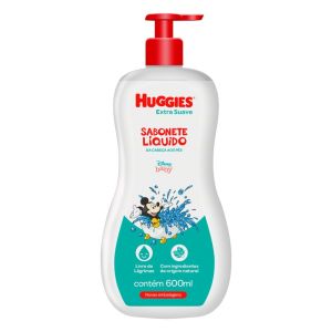 SABONETE LIQUIDO HUGGIES EXTRA SUAVE 600ML