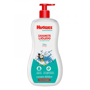 SABONETE LIQUIDO HUGGIES EXTRA SUAVE 600ML