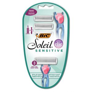 DEPILADOR SOLEIL CLIC SENSITIVE 5 CARTUCHOS