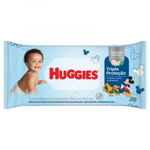 TOALHA UMEDECIDA HUGGIES TRIPLA PROTECAO C/88