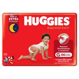 FRALDA HUGGIES SUPREME HIPER G C/66