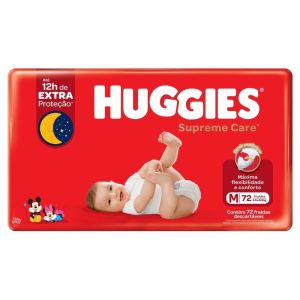 FRALDA HUGGIES SUPREME HIPER M C/72