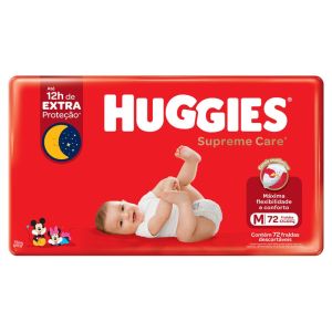 FRALDA HUGGIES SUPREME HIPER M C/72