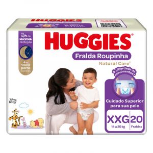 FRALDA HUGGIES NAT CARE ROUPINHA MEGA XXG C20