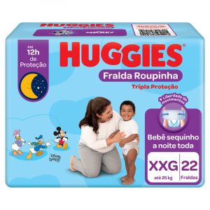 FRALDA HUGGIES TRIPLA ROUPINHA MEGA XXG C/22