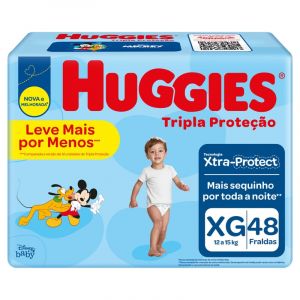 FRALDA HUGGIES TRIPLA MEGA + XG C/48