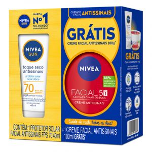 PROTETOR FACIAL ANTISSINAIS FPS70 40 ML + CREME FACIAL ANTISSINAIS 100ML GRATIS