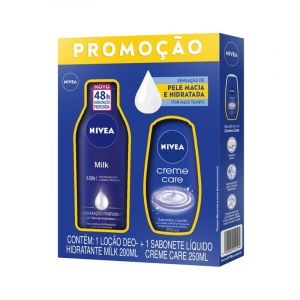 DEO BODY MILK 200ML + SABONETE LIQUIDO CARE 250ML